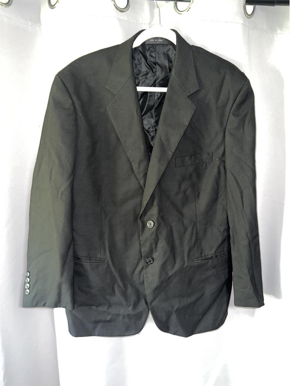 Men's Black Two-Button Suit Jacket by George 44s